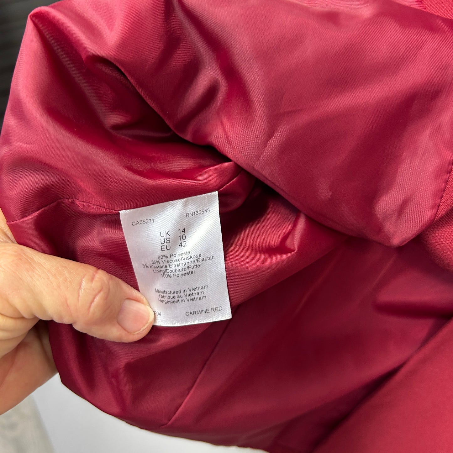 Vintage Long Tall Sally Red Blazer Jacket - Size 14