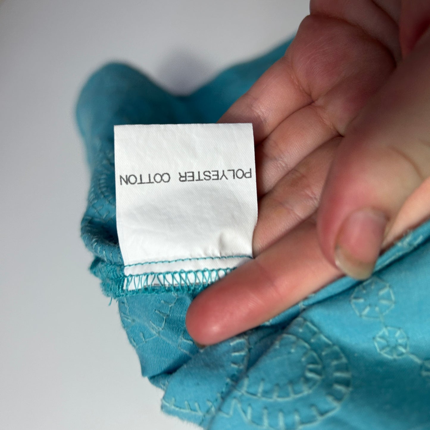 Taking Shape Teal Embroidered 3/4 Sleeve Tunic Top - Size 16