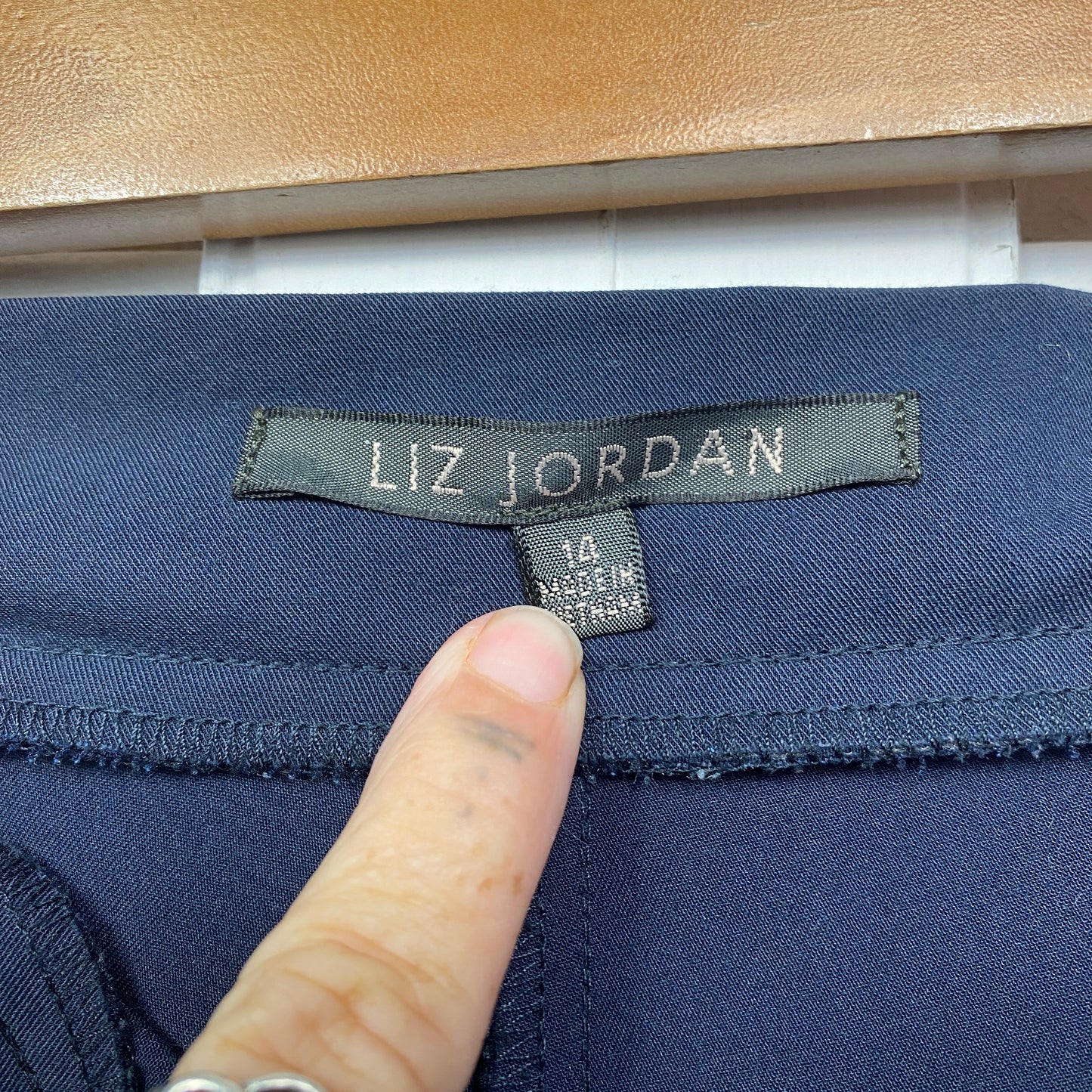 Liz Jordan Pants Size 14 Navy Blue Office