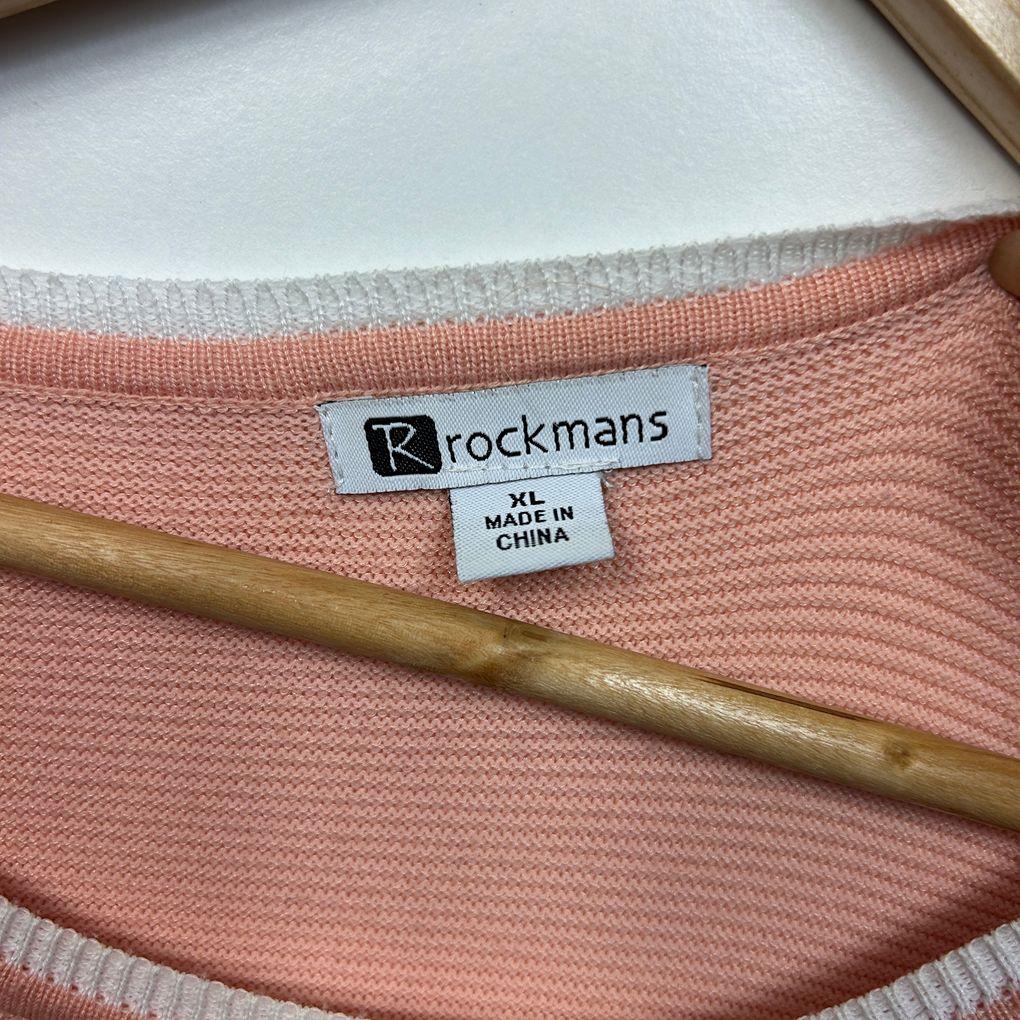 Rockmans Peach Knit Cotton Top - Size XL