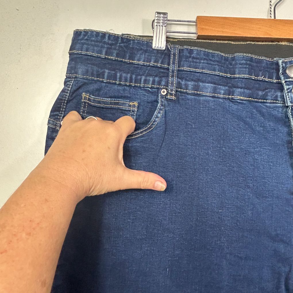 Autograph Dark Blue Cotton Bootcut Jeans - Size 26