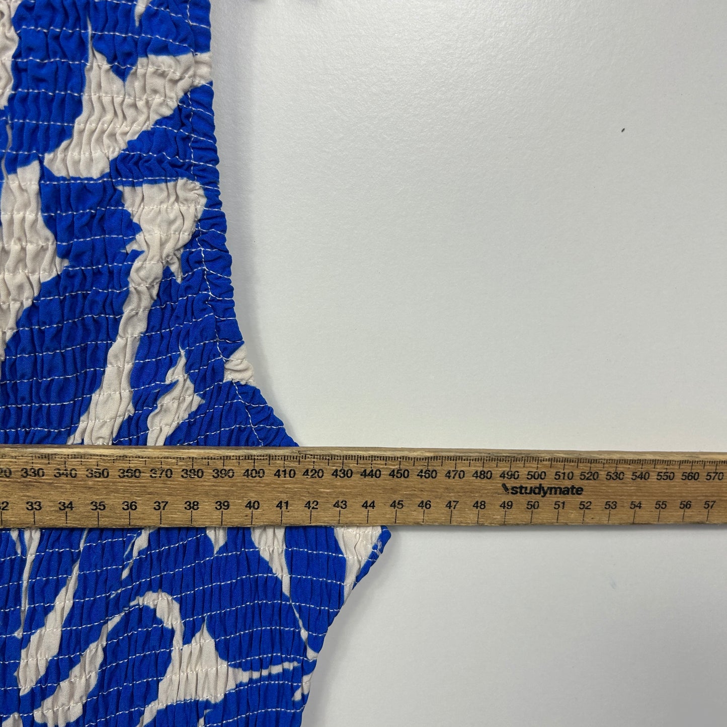 Henry Oscar Blue and White One Shoulder Maxi Dress - Size 18