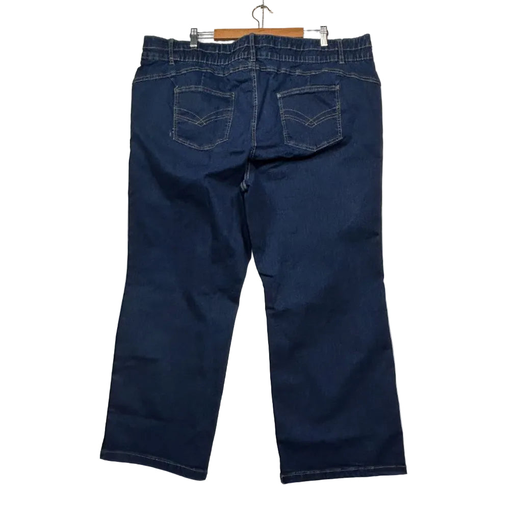 Autograph Dark Blue Cotton Bootcut Jeans - Size 26