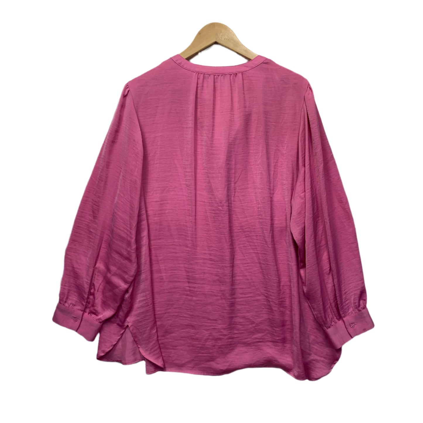 Marks & Spencer Top Size 22 Plus Pink Long Sleeve