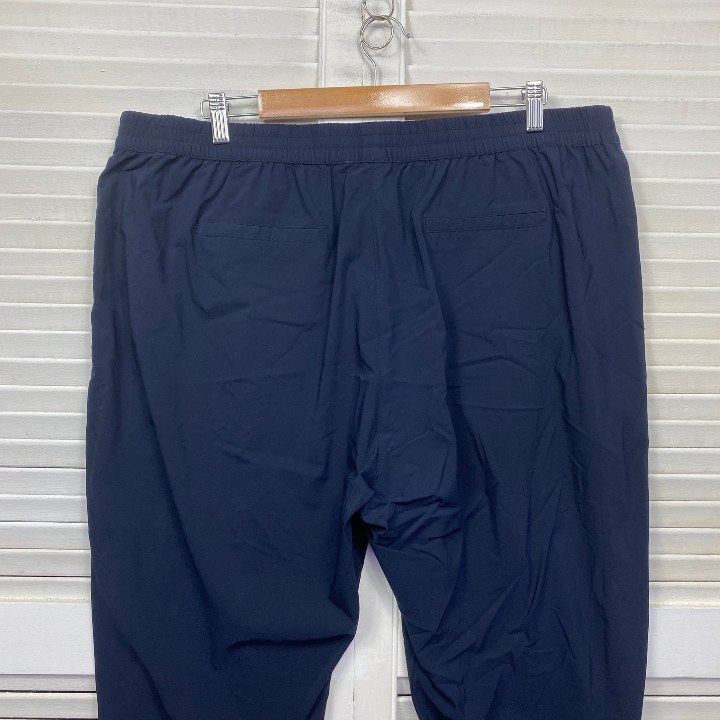 Virtuelle Cropped Pants Size 22 Plus Blue Pockets Elastic Waist