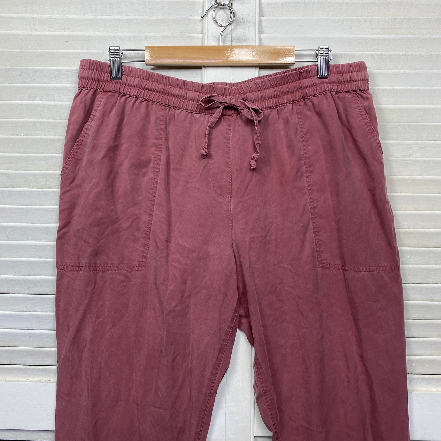 Sussan Jogger Pants Size 16 Pink Pockets  Lyocell