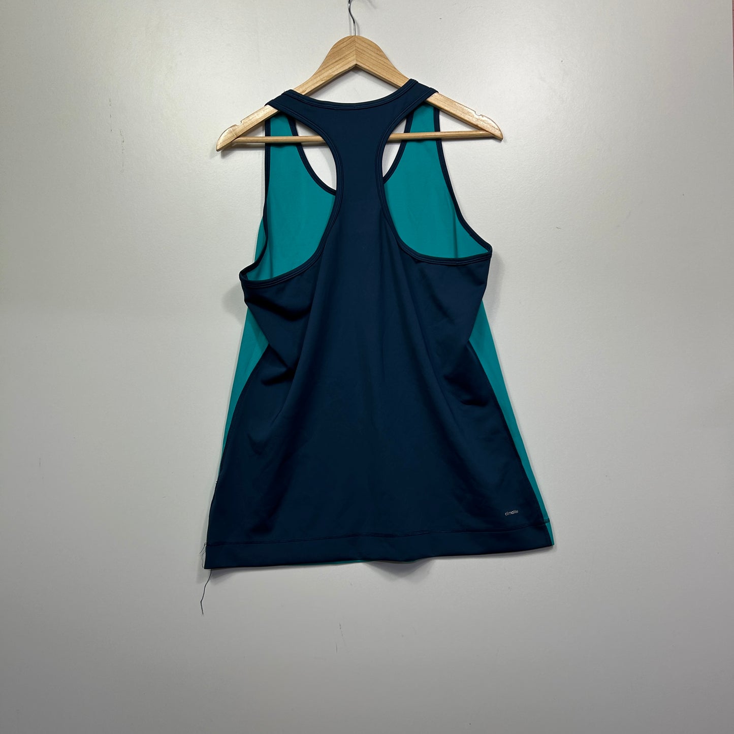 Adidas Teal and Navy Blue Sports Tank - Size XL