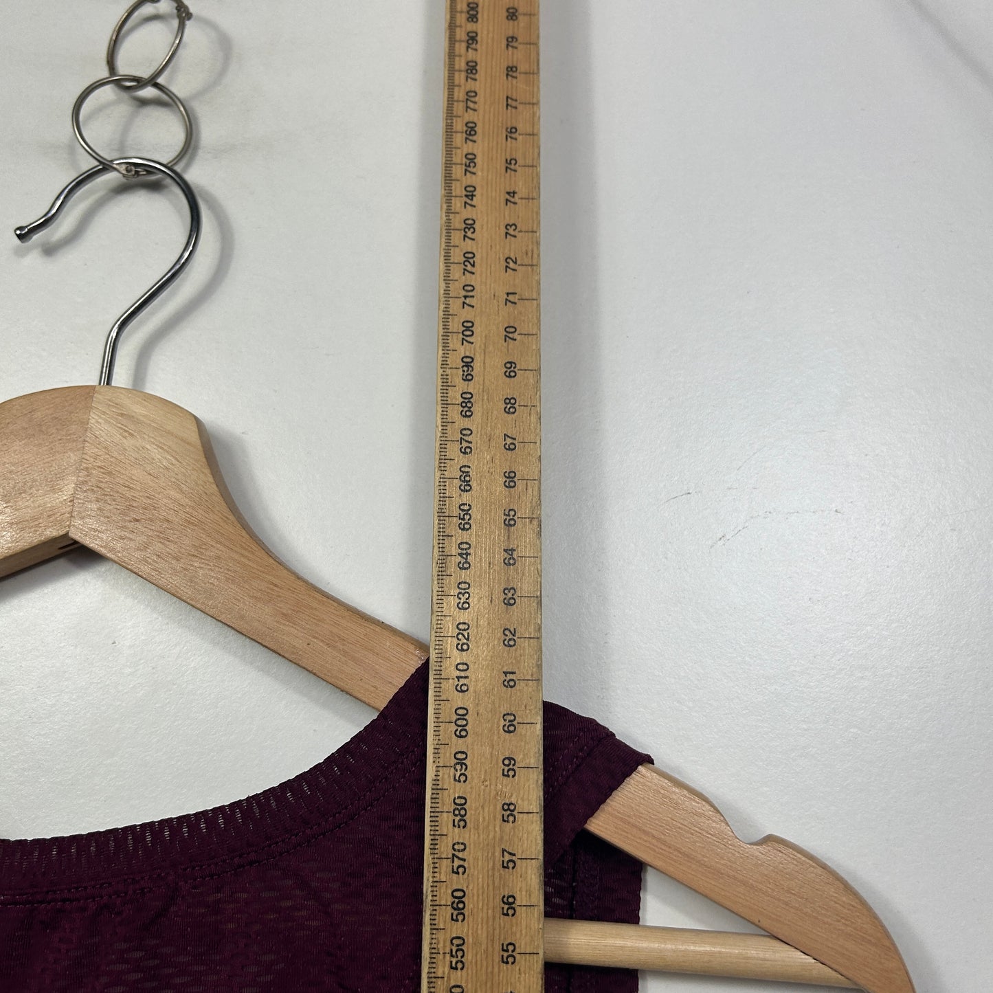 Rockwear Burgundy Textured Sleeveless Activewear Top - Size 14