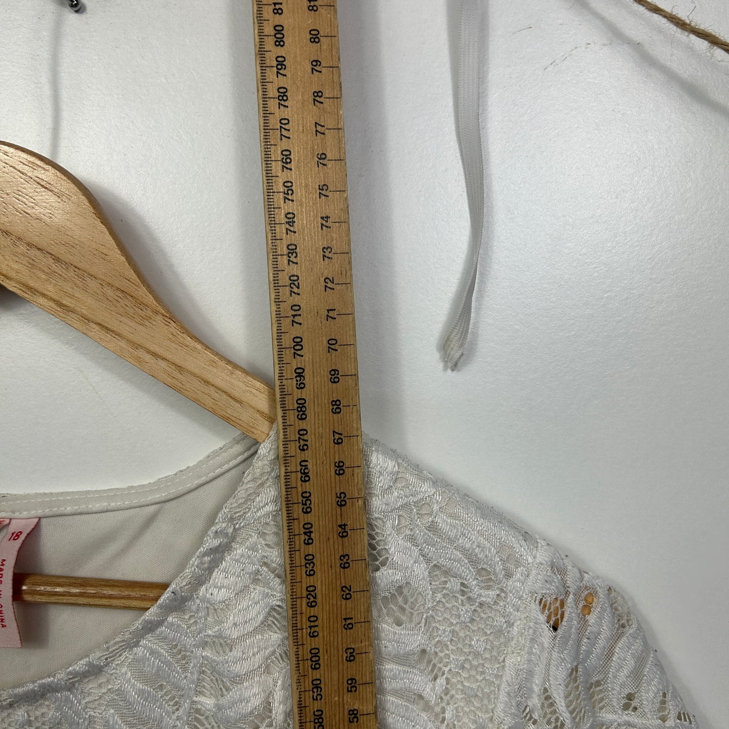 Millers White Lace Top - Size 18