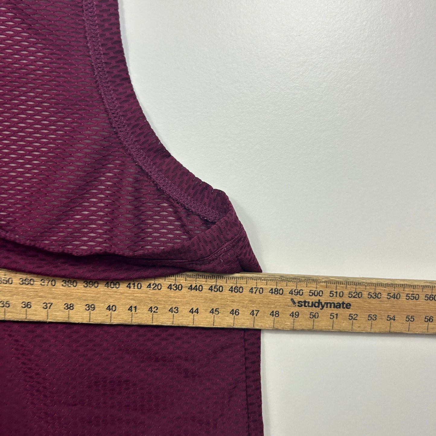 Rockwear Burgundy Textured Sleeveless Activewear Top - Size 14