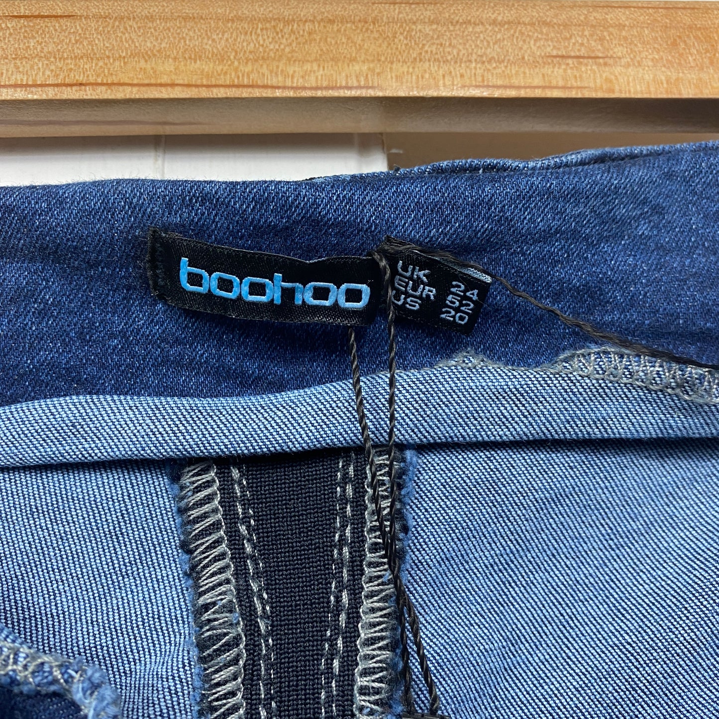 Boohoo Denim Jeans Size 24 Plus Blue Pull On Elastic