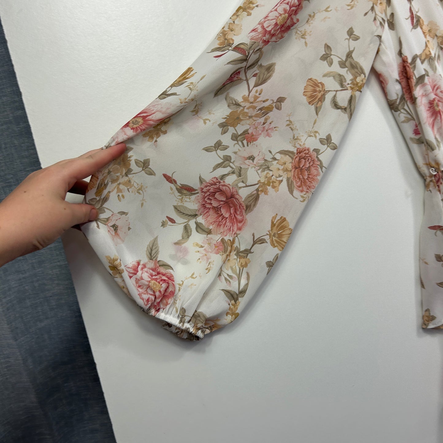 Forever New Cream Floral Tiered Dress - Size 12