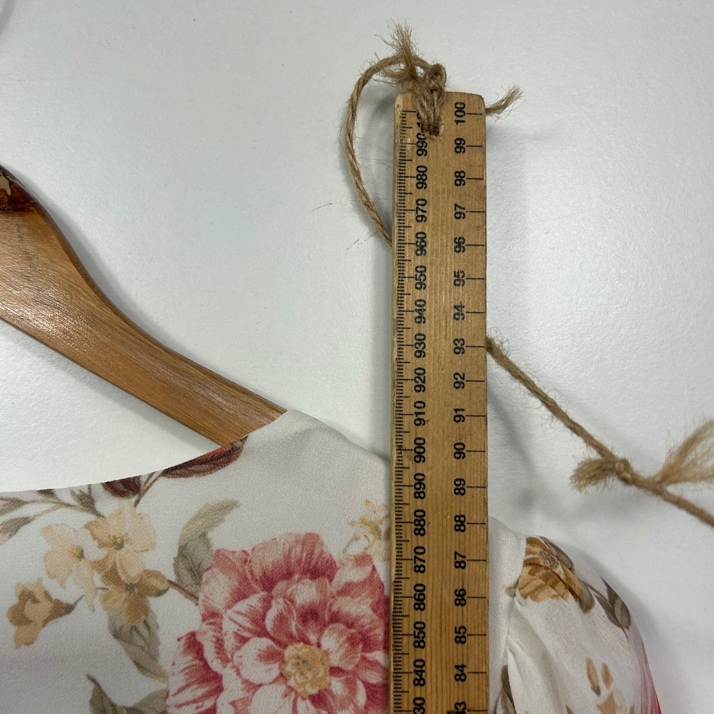 Forever New Cream Floral Tiered Dress - Size 12