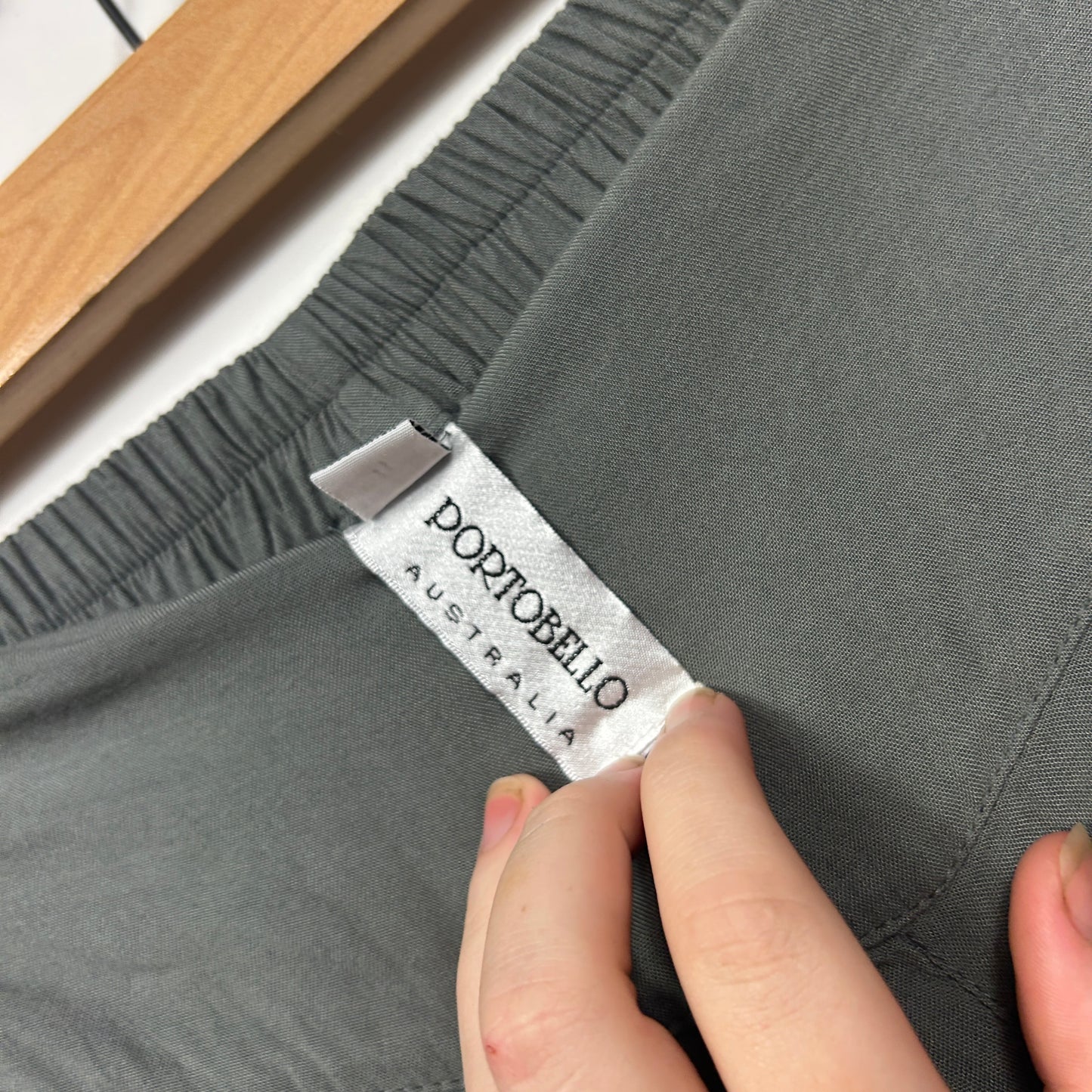 Charcoal Cropped Grey Wide Leg Flowy Boho Pants  - Size 2XL