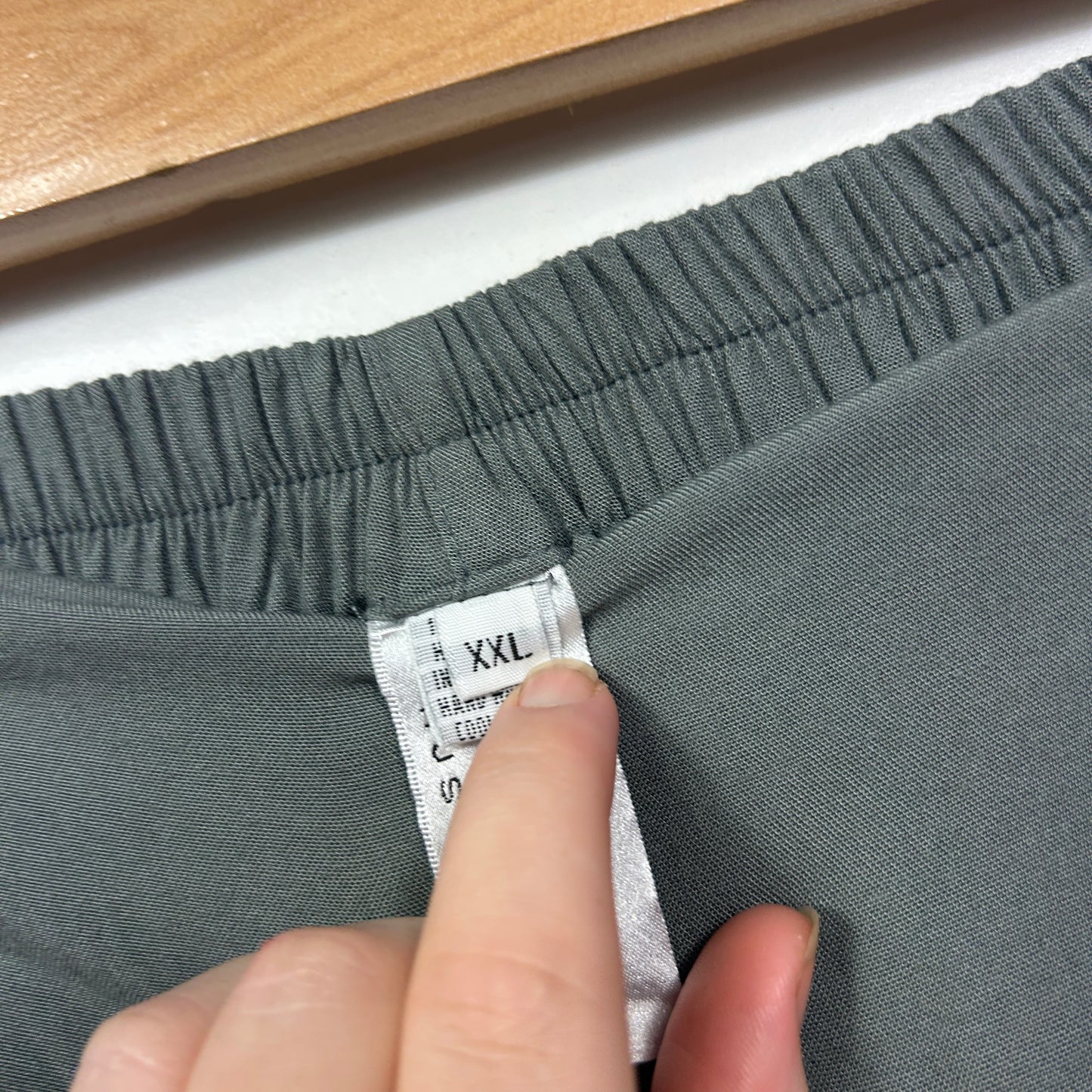 Charcoal Cropped Grey Wide Leg Flowy Boho Pants  - Size 2XL