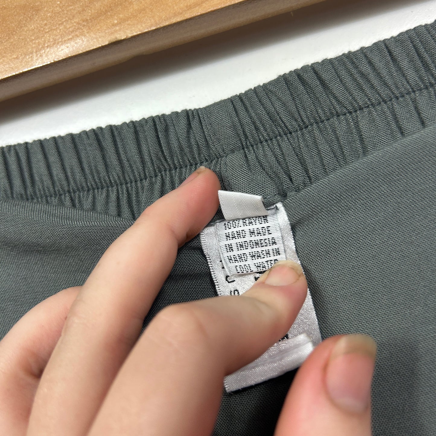 Charcoal Cropped Grey Wide Leg Flowy Boho Pants  - Size 2XL