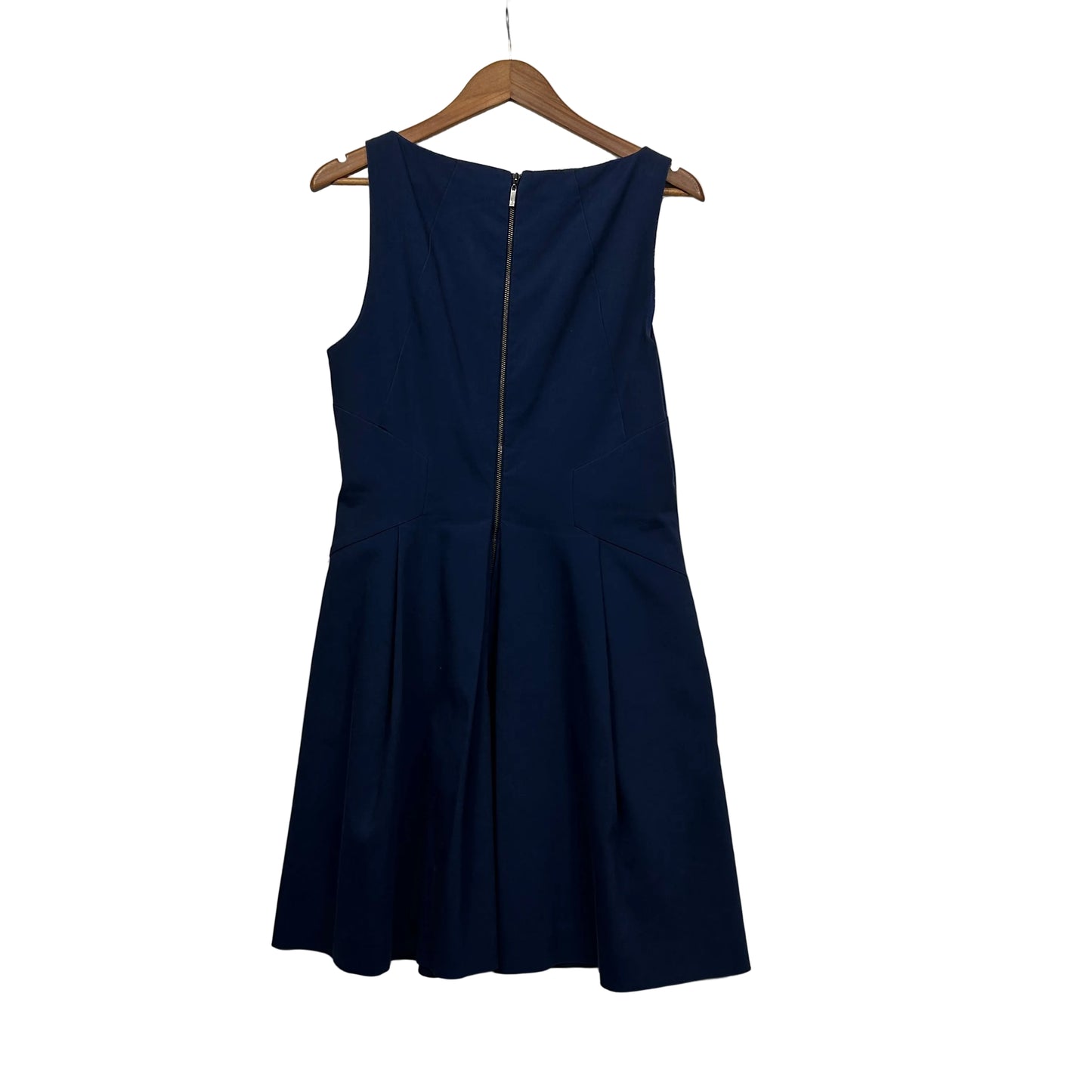 Cue Navy Blue Fit and Flare Sleevless Dress - Size 14