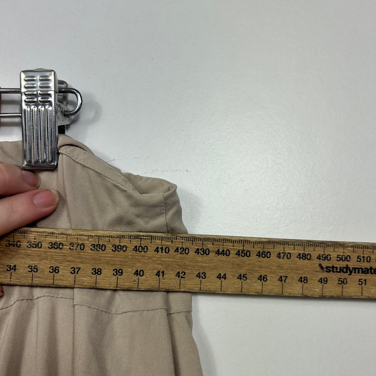 Blue Illusion Taupe A-Line Skirt with Decorative Stitching - Size XL