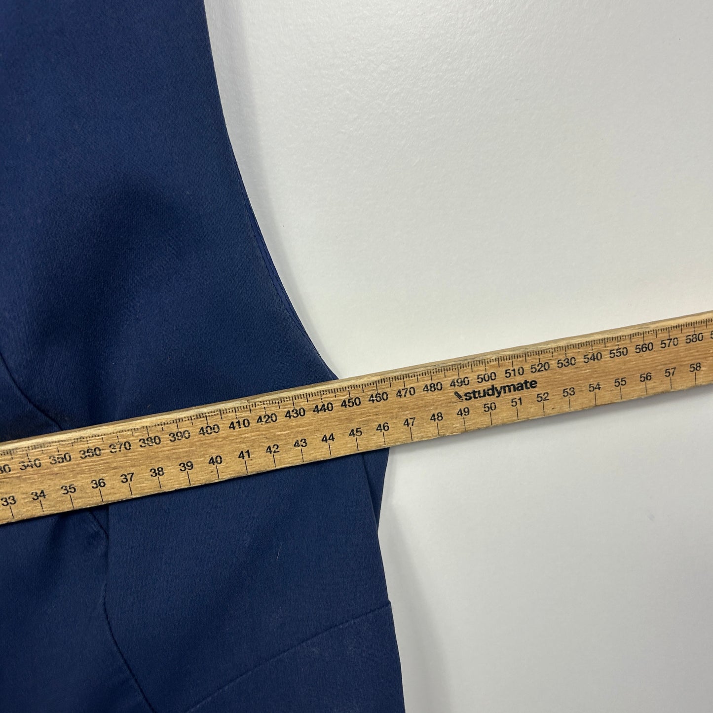 Cue Navy Blue Fit and Flare Sleevless Dress - Size 14