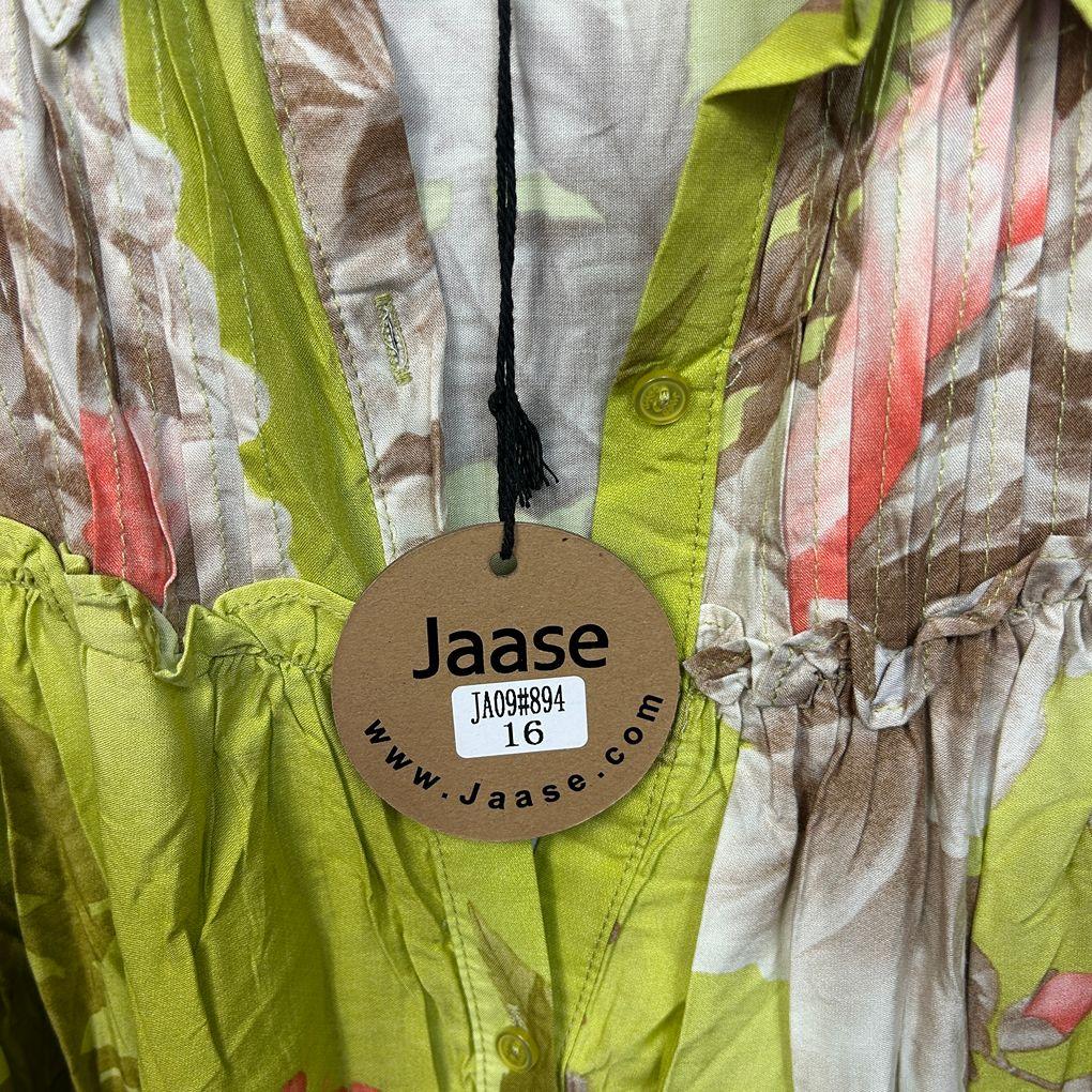 Jaase Green Floral Top - Size 16