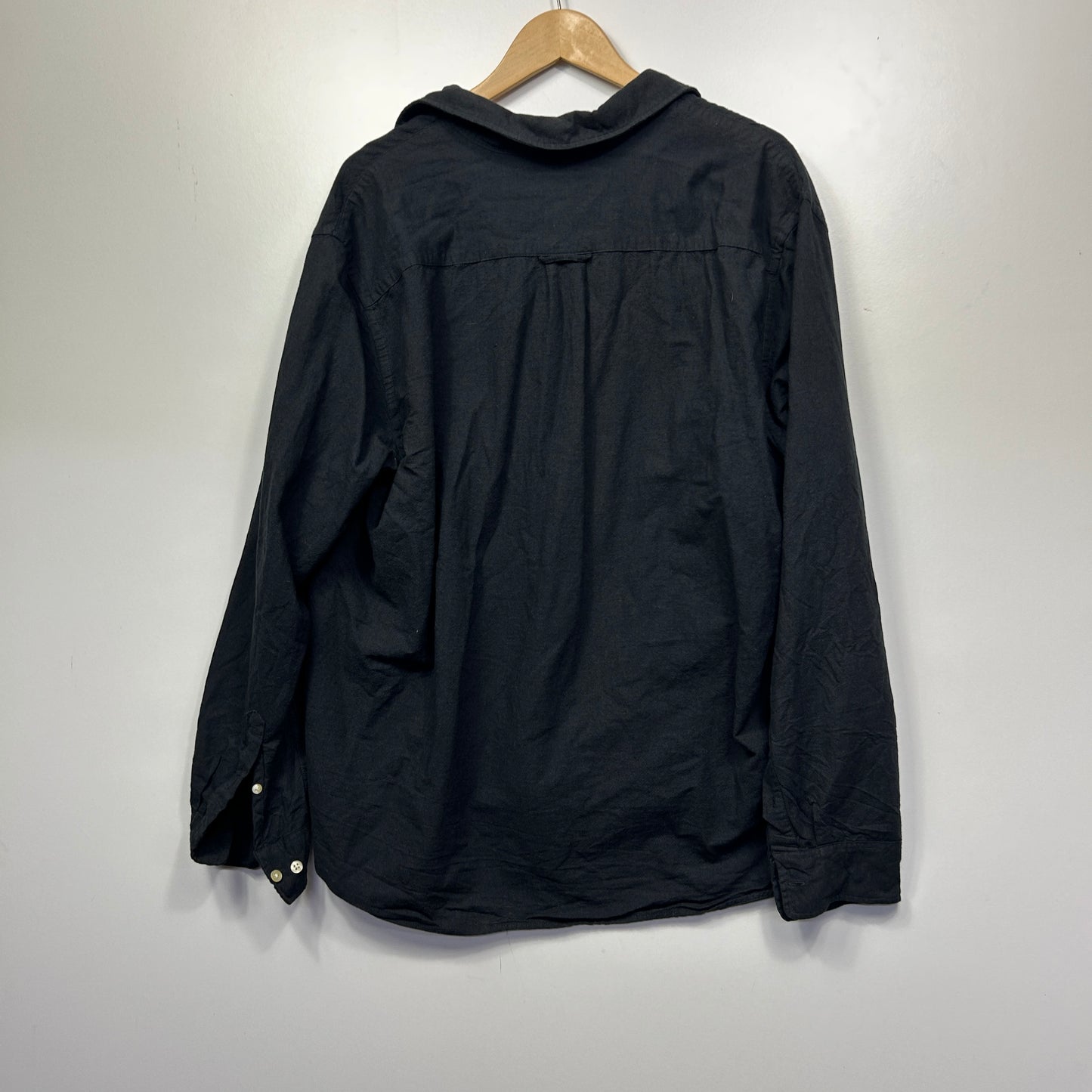 H&M Black Mens Cotton Long Sleeve Shirt - Size 2XL