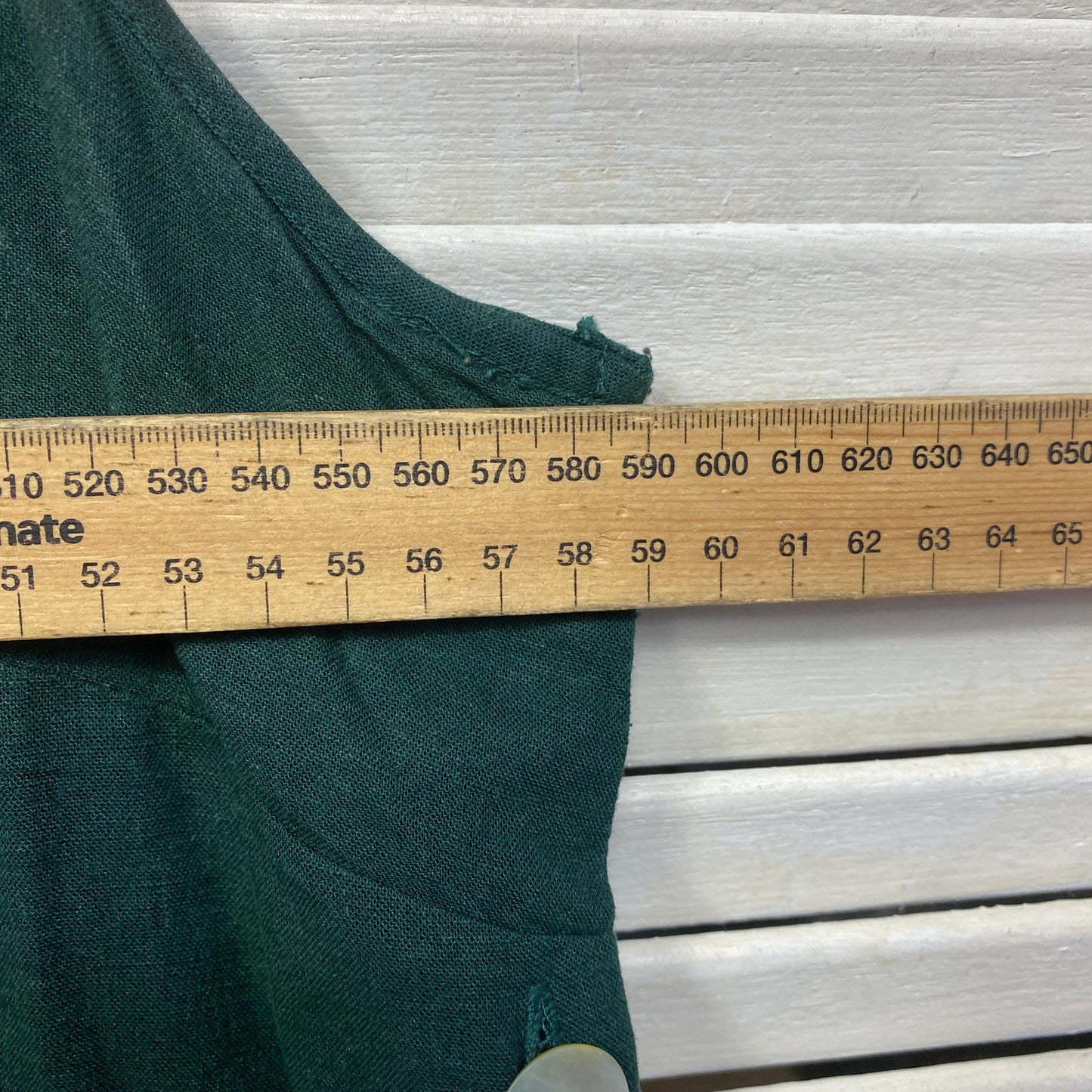 W Lane Linen Top Size 20 Plus Green Sleeveless