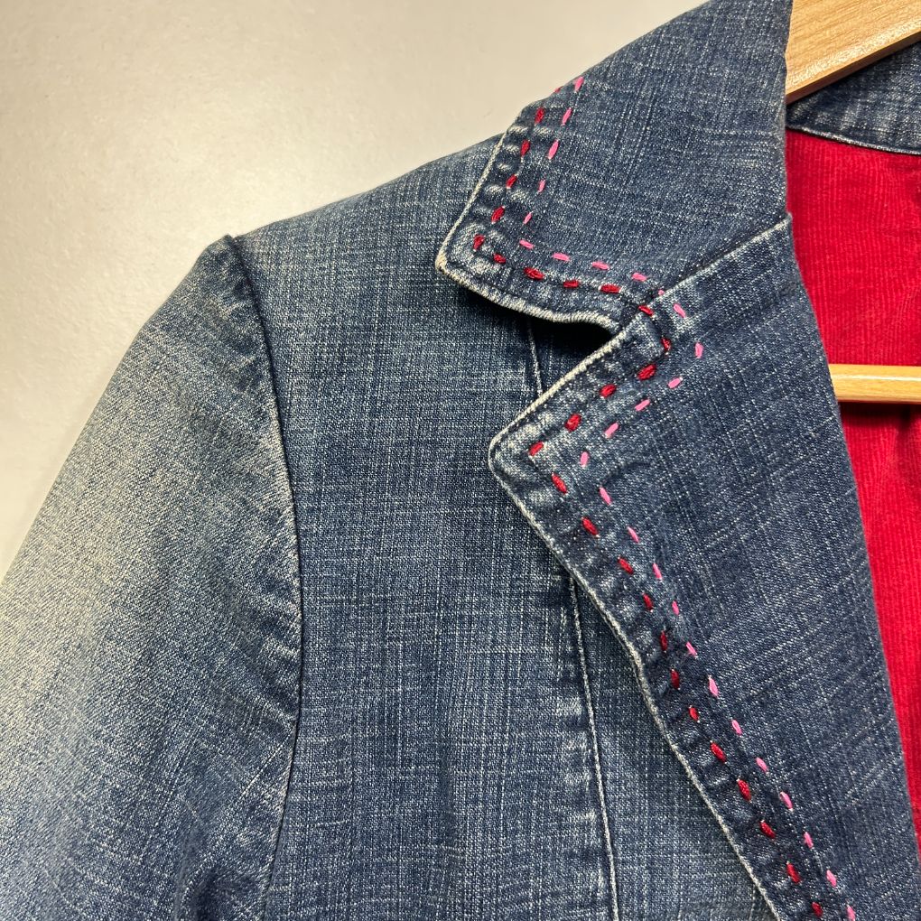Vintage Lee Blue Denim Cotton Jacket - Size L