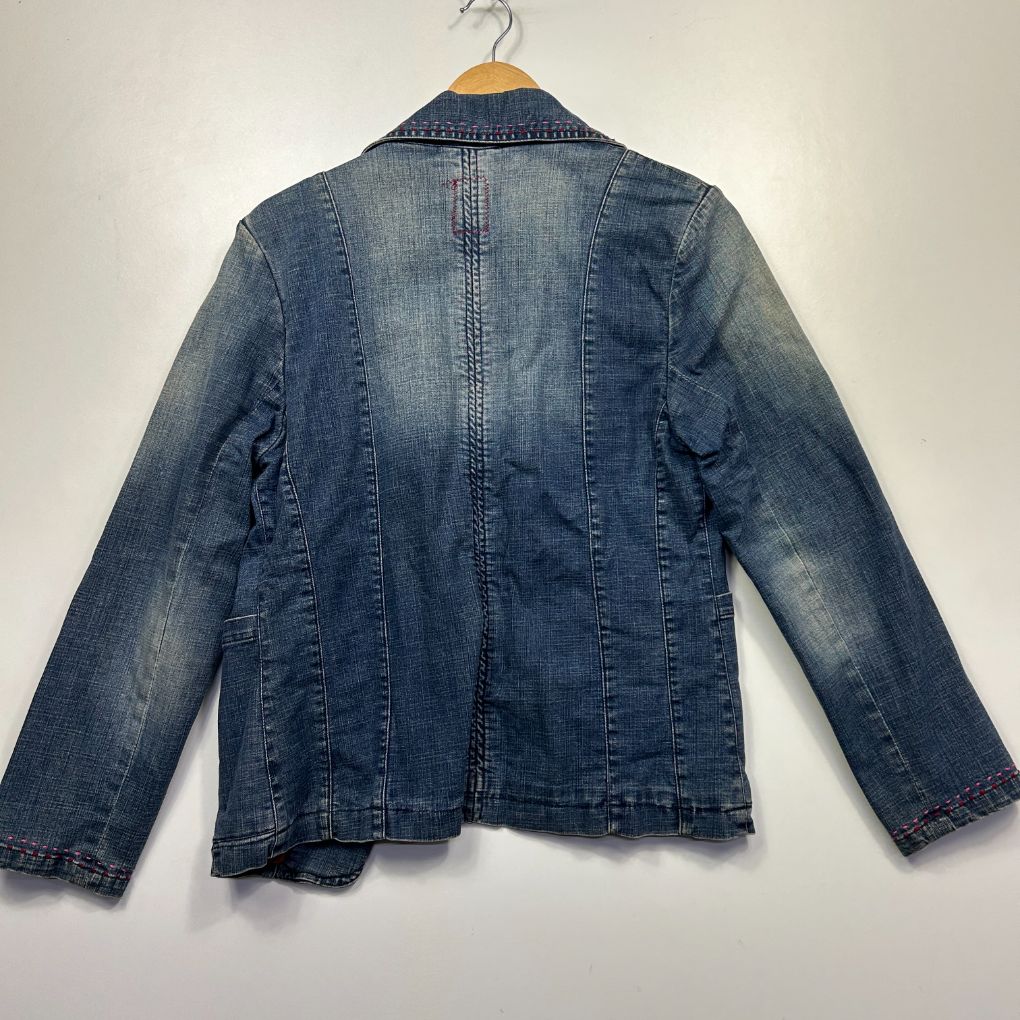 Vintage Lee Blue Denim Cotton Jacket - Size L