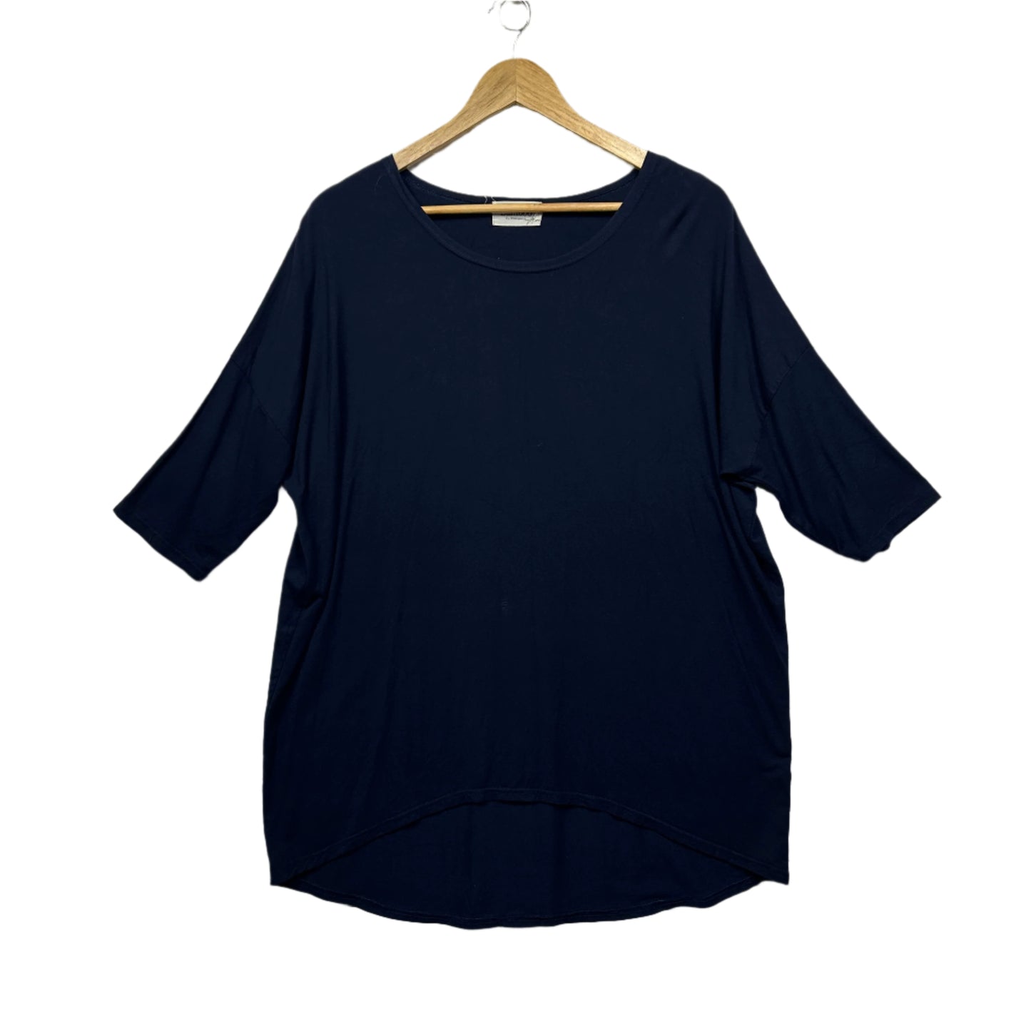 Whispers Bamboo Top Size 14 Large Long Sleeve Navy