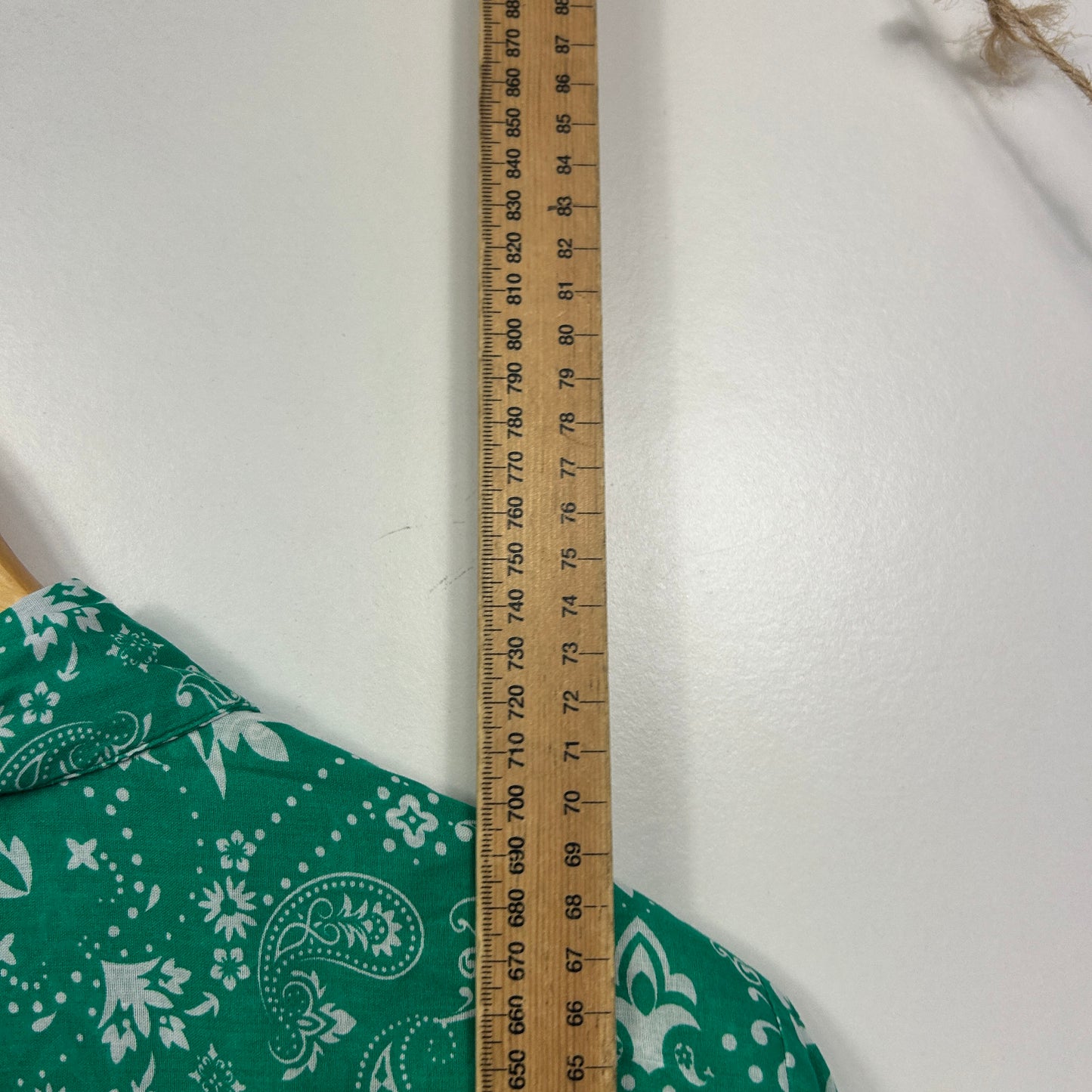 Millers Green Paisley Print Shirt - Size 22