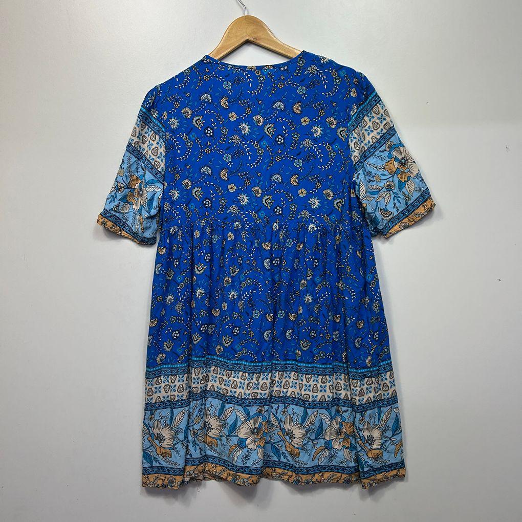 Vine Apparel Blue Boho Dress - Size 16