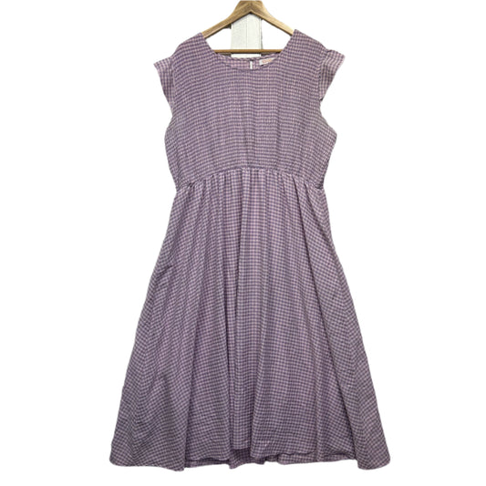 Orange Sherbet Maxi Dress Size 20 Plus Lavender Gingham Check