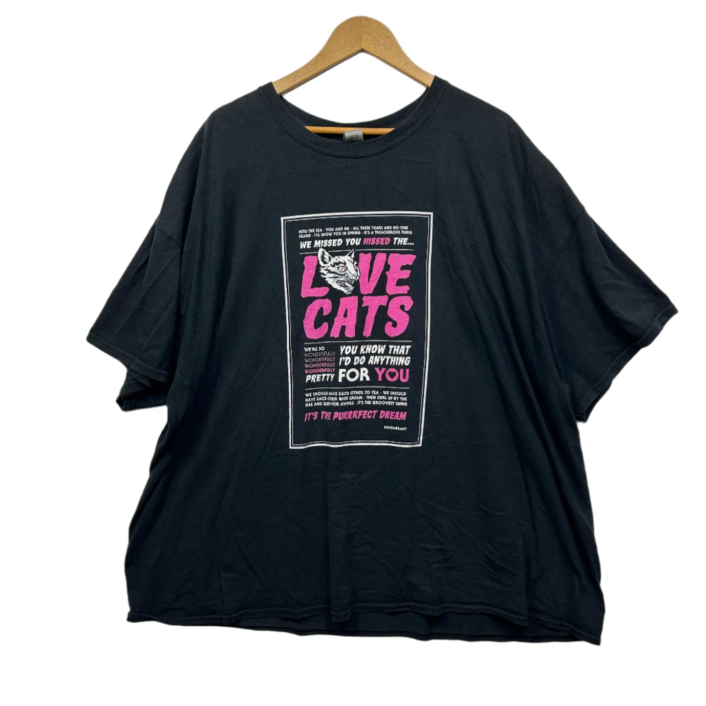Cat T-Shirt Size 4XL Black Short Sleeve