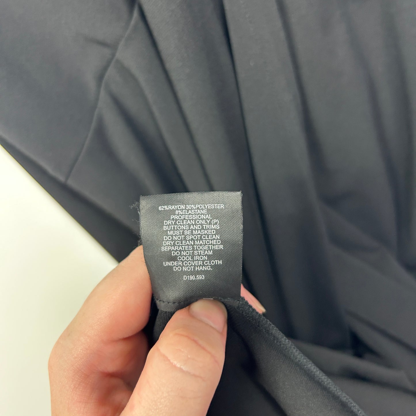 David Lawrence Black Faux Wrap Dress - Size 14