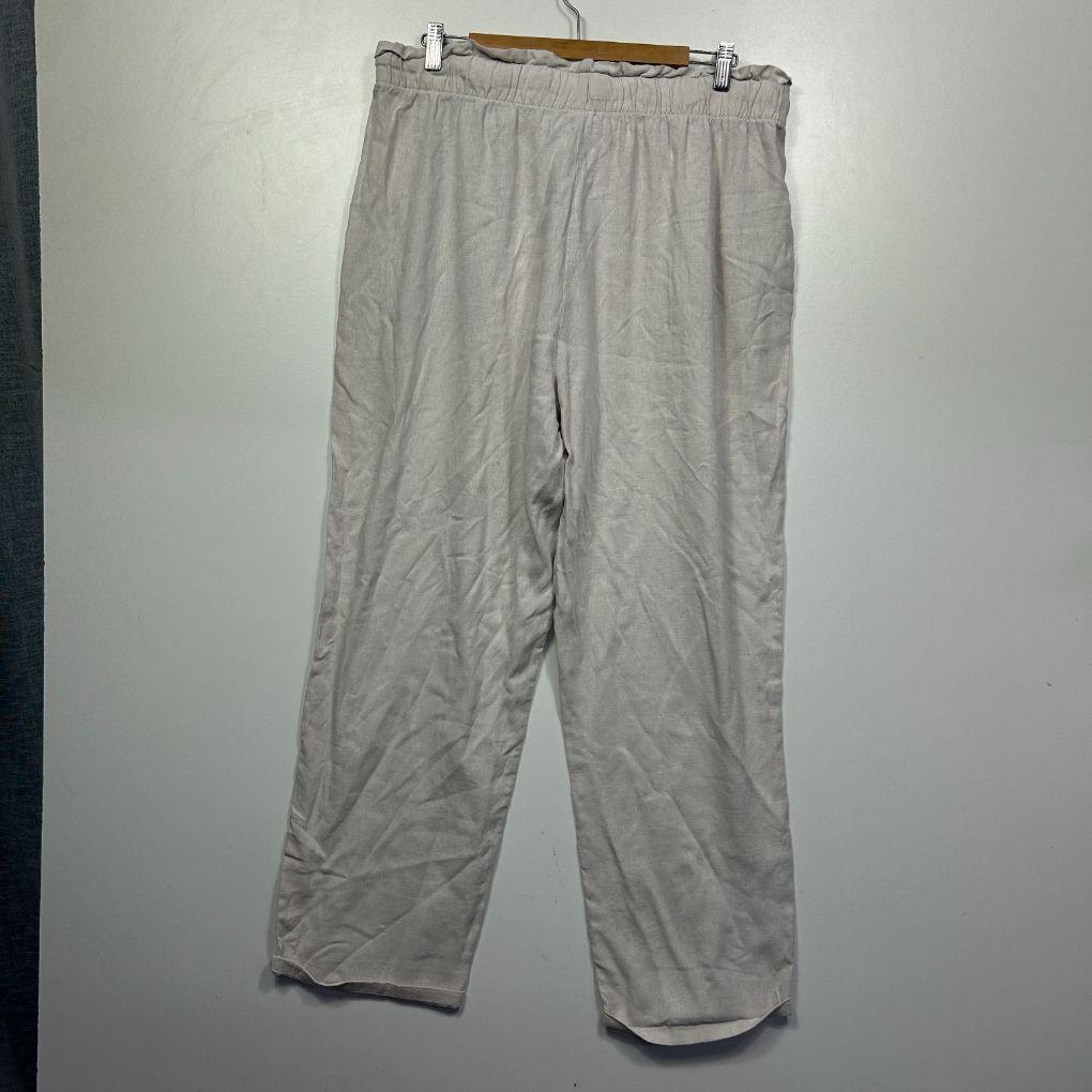 Anko Cream Linen Pants - Size 16