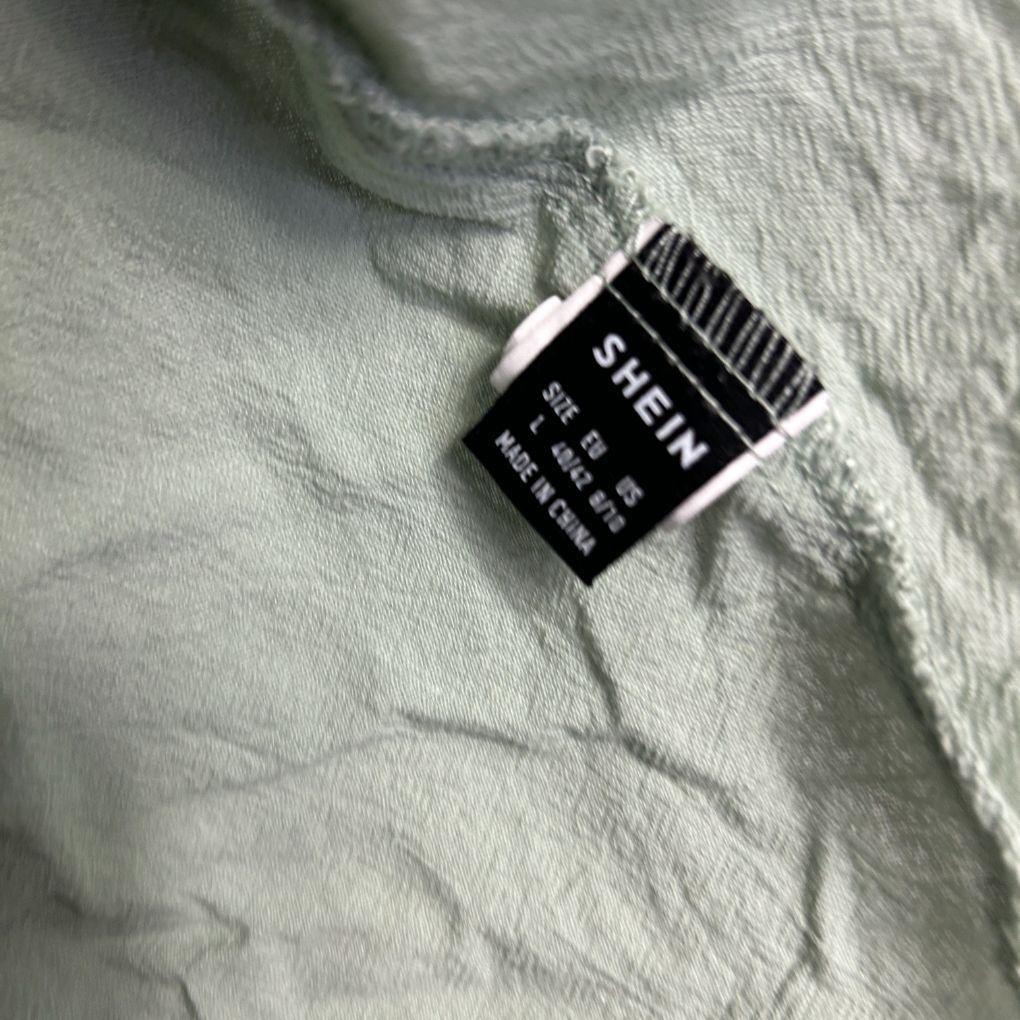 Shein Sage Green Puff Sleeve Dress - Size L