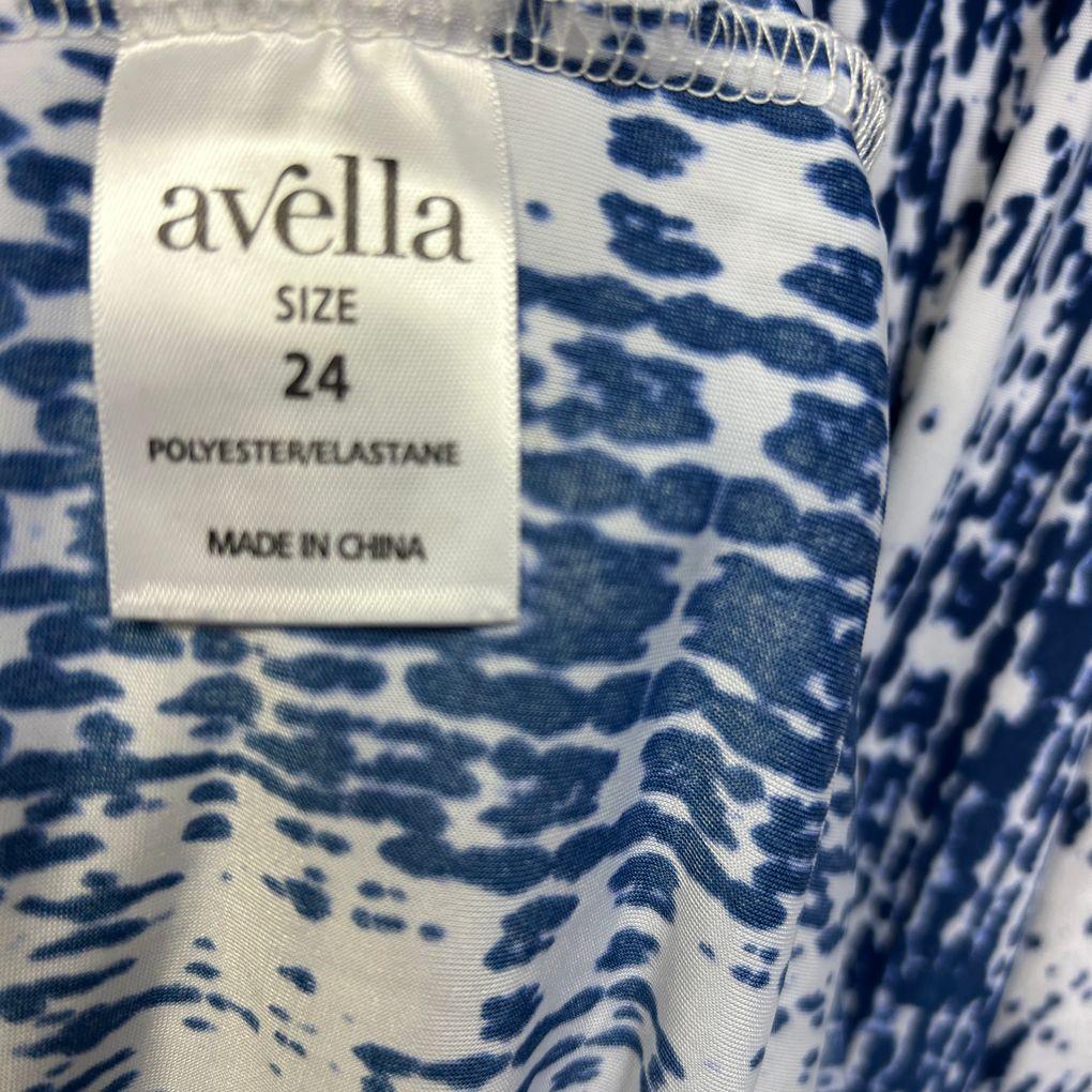 Avella Navy and White Dress - Size 24