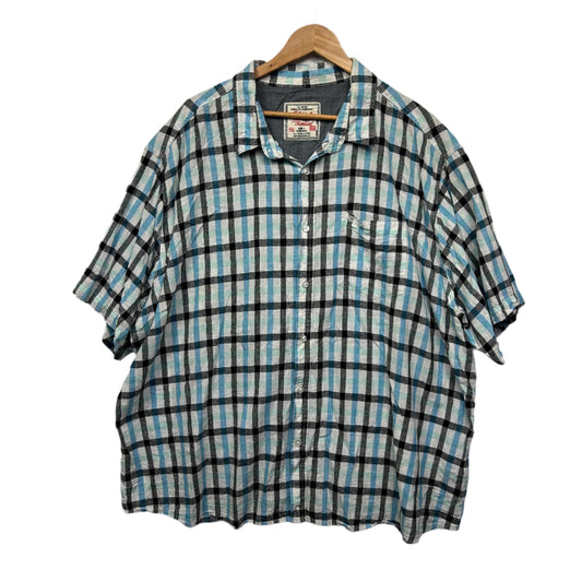 Rivers Shirt Size Mens 4XL Check Short Sleeve