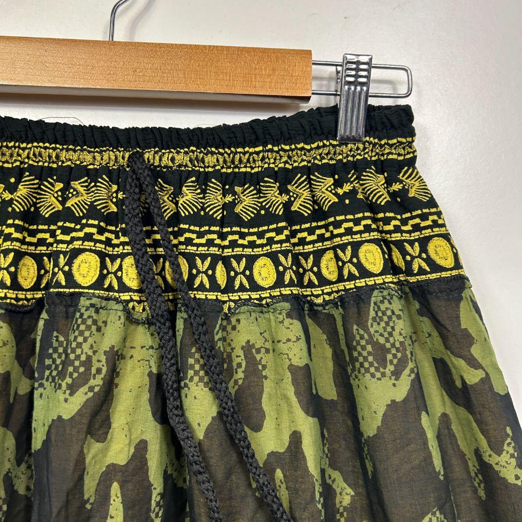 Multicolour Viscose Tiered Maxi Skirt - One Size