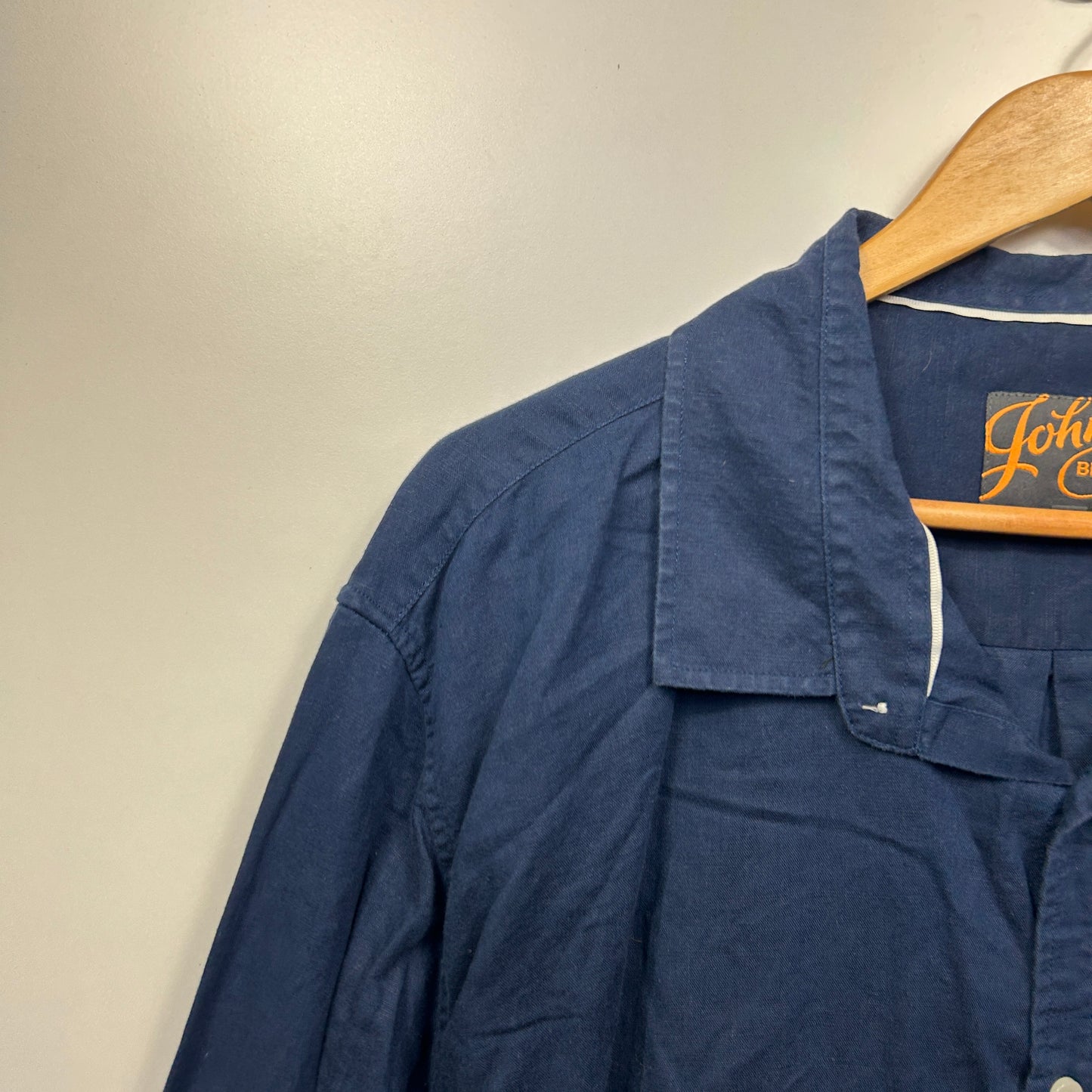 Johnny Bigg Shirt Size 4XL Navy Long Sleeve