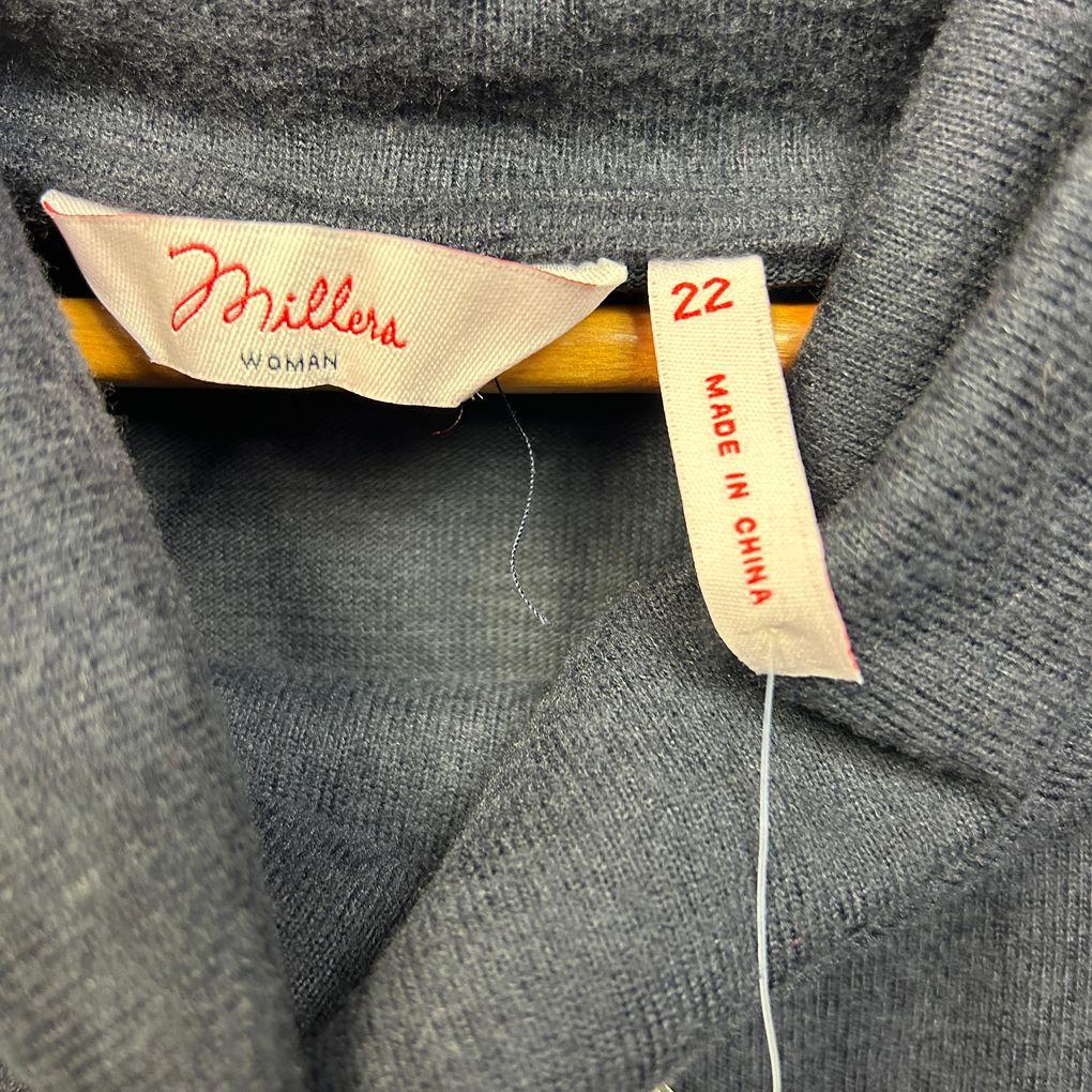 Millers Navy Knit Top - Size 22
