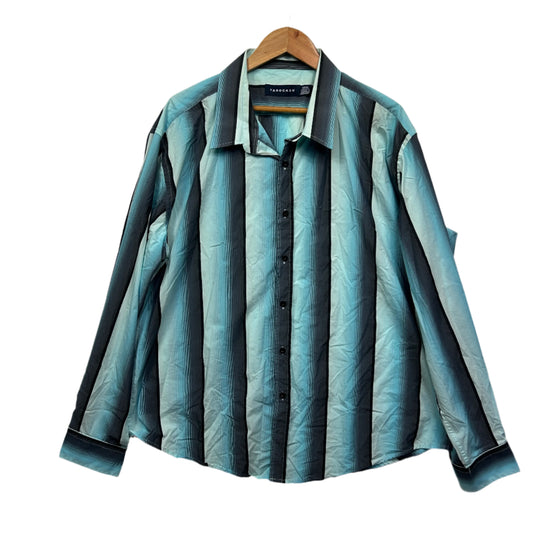 Tarocash Shirt Size 3XL Blue Striped Long Sleeve
