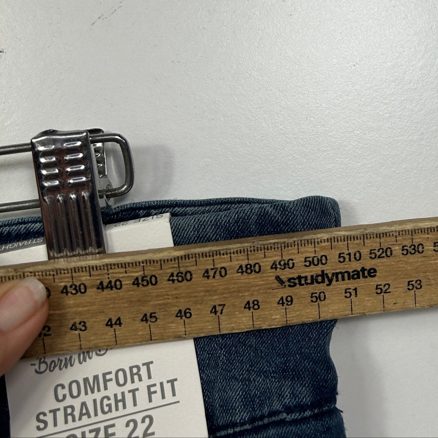 Rivers Blue Denim Straight Leg Comfort Jeans - Size 22