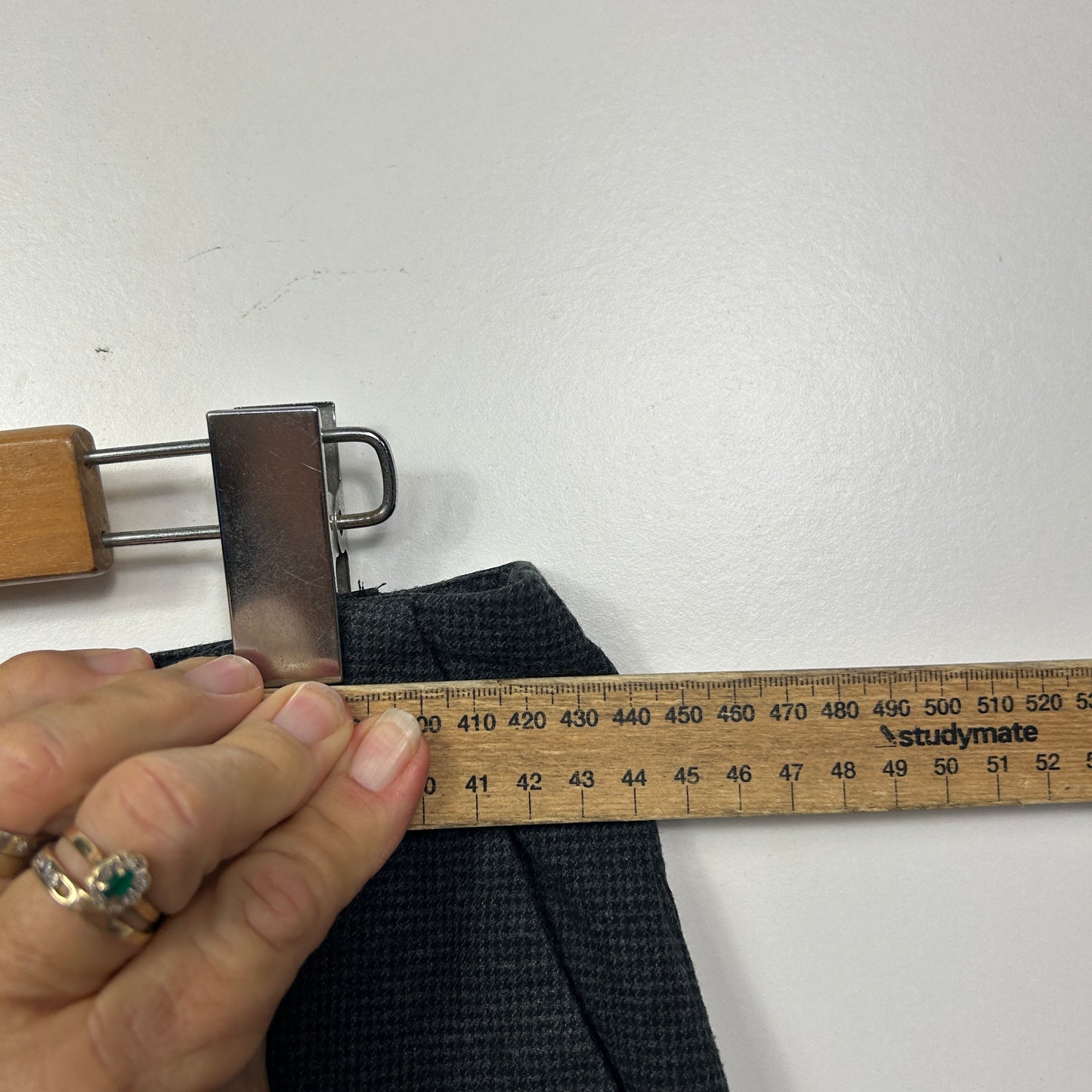 Vintage Long Tall Sally Charcoal Grey Textured Pants - Size 14