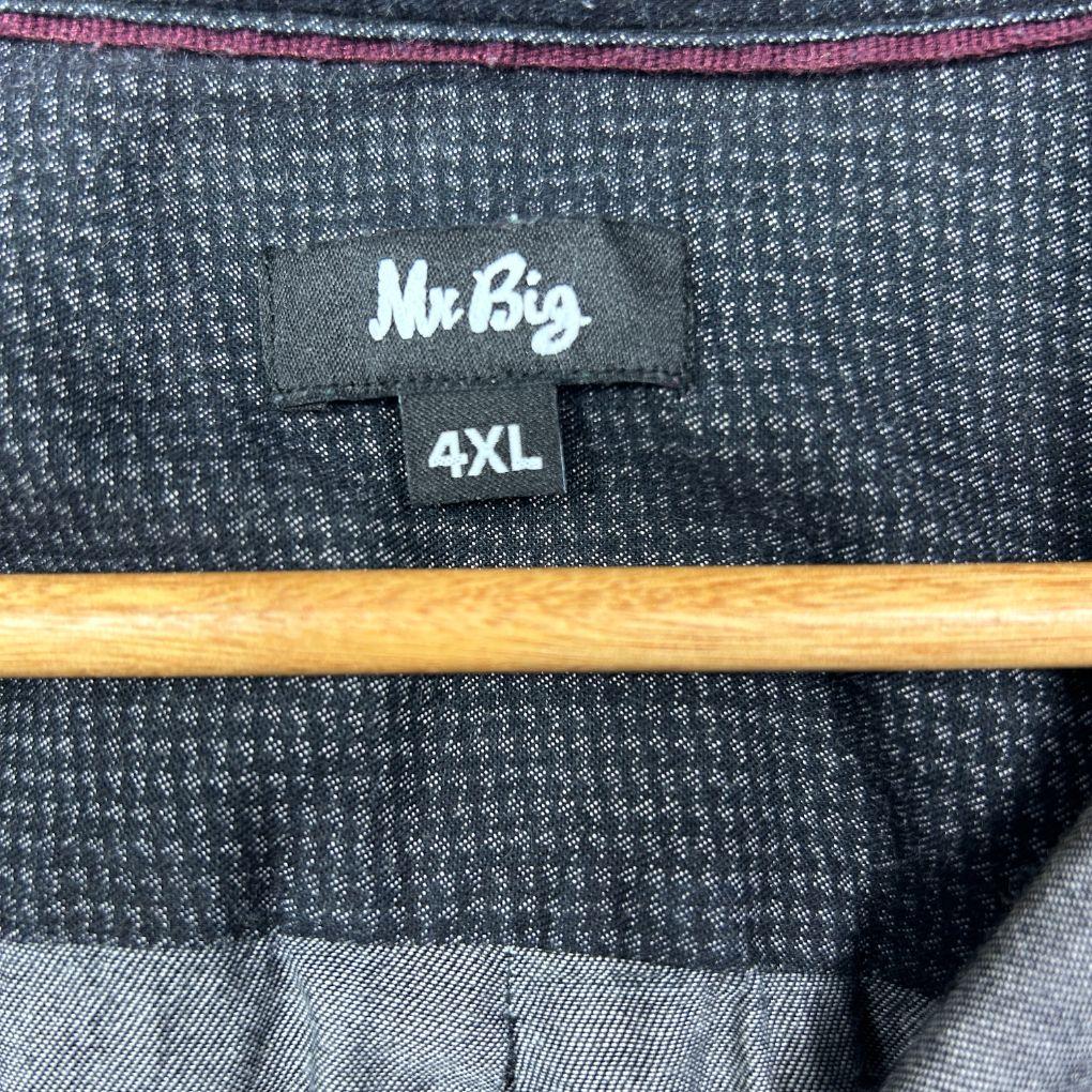 Mr Big Charcoal Cotton Short Sleeve Shirt - Size 4XL