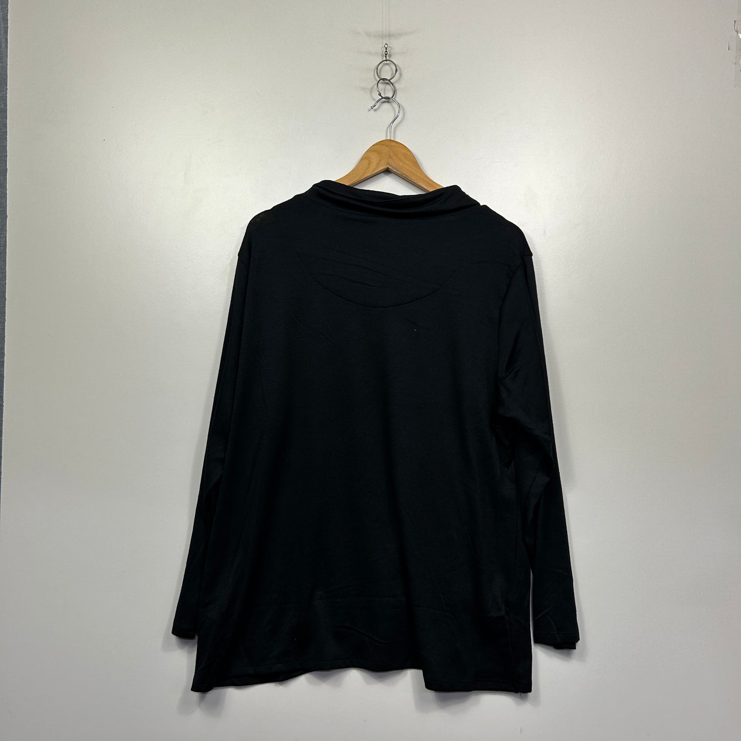 Millers Black Textured Cowl Neck Knit Top - Size 20