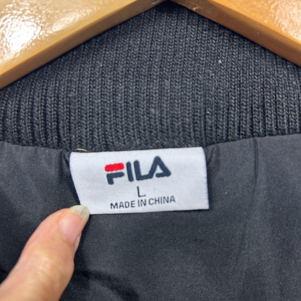 Fila Black Puffer Unisex Vest - Size L
