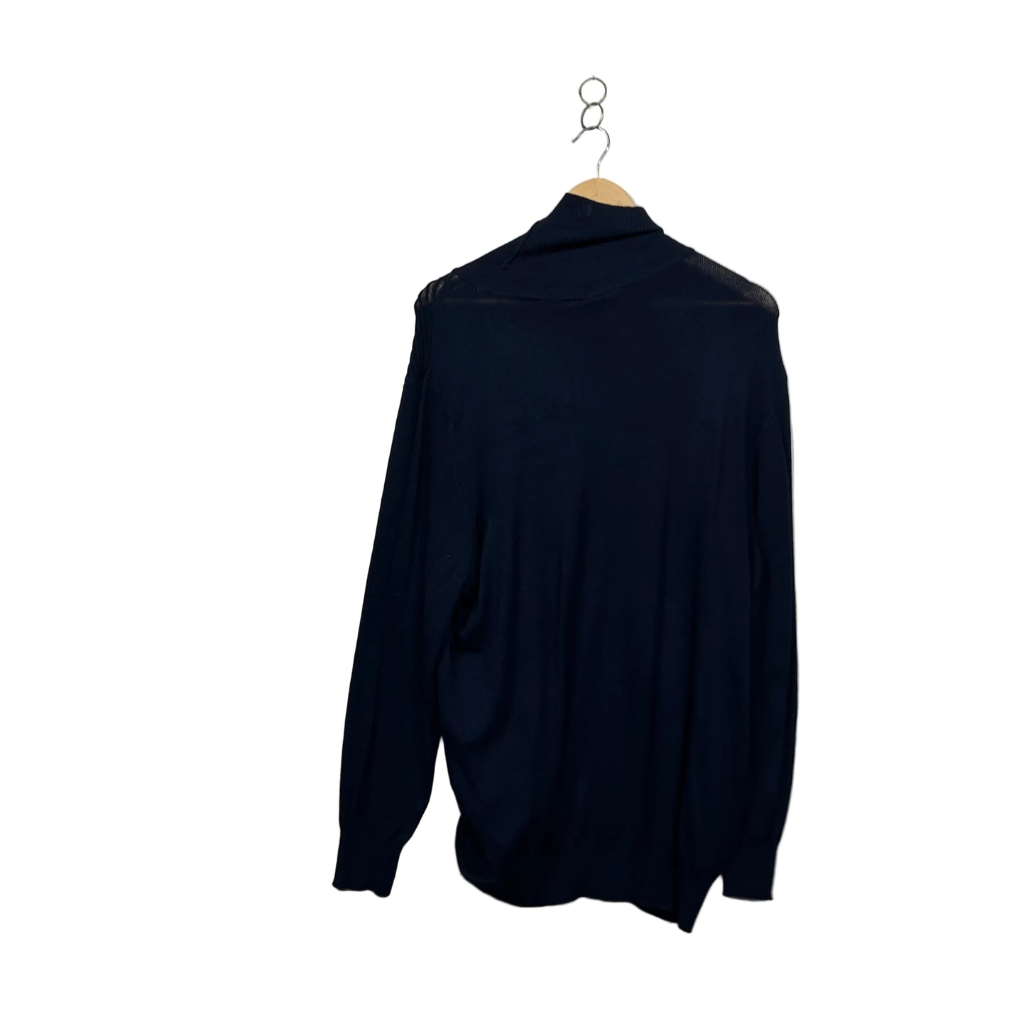 Millers Navy Blue Ribbed Turtleneck Jumper - Size XXL