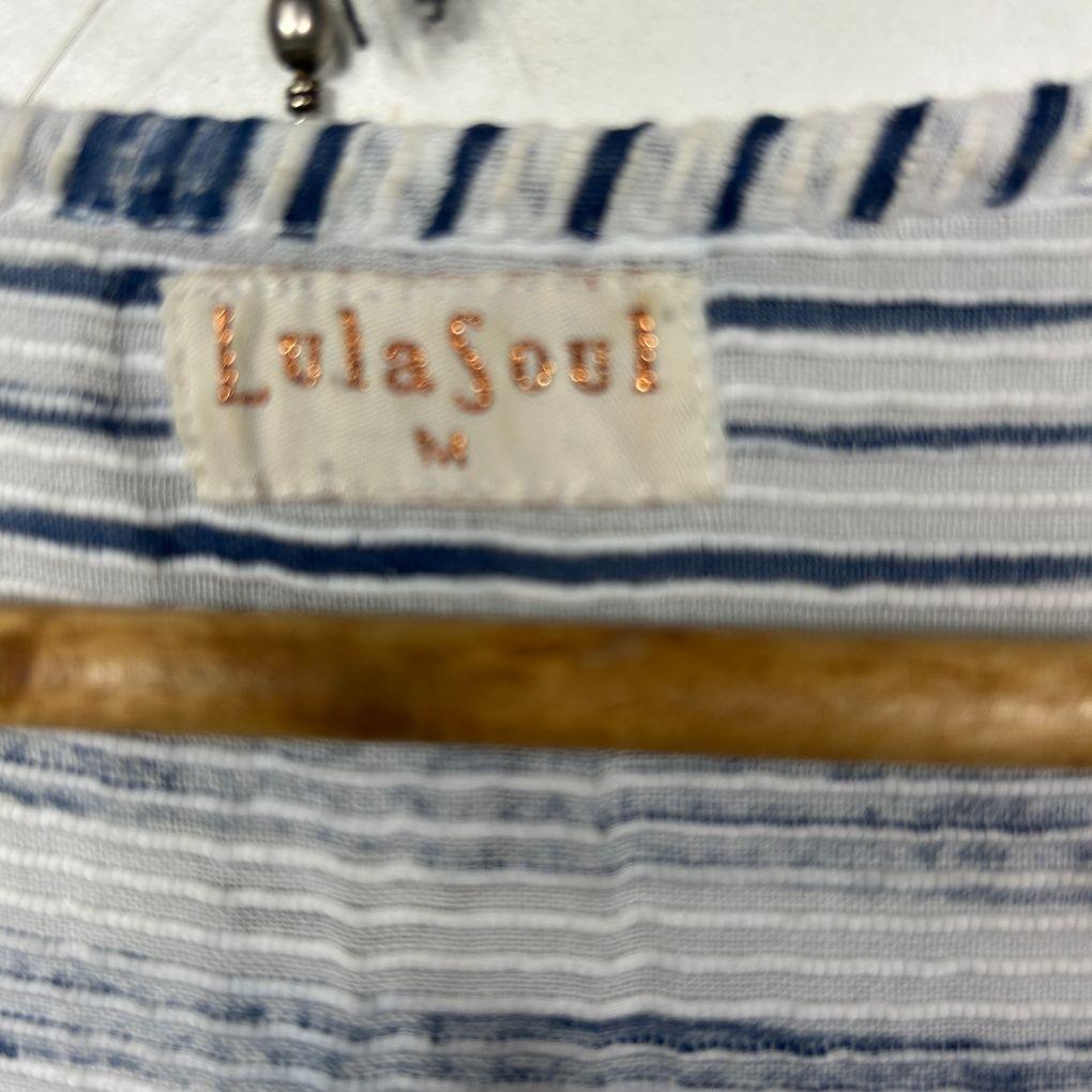 Lula Soul Blue Stripe Cotton Dress - Size M