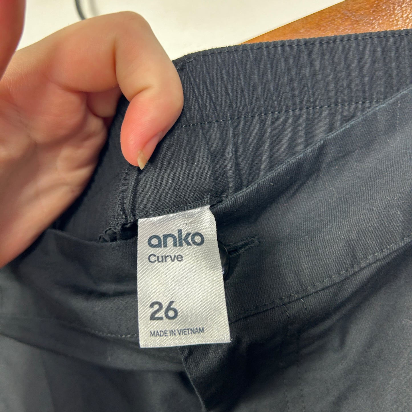 Anko Black Cargo Pants - Size 26